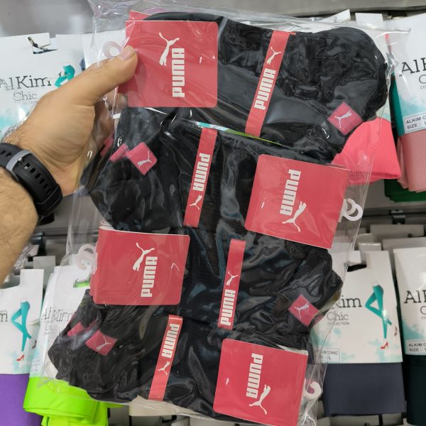 (12جفتی) جوراب اسپرت مارک دوخت طرح برند مشکی مارک صالحی - Image 5
