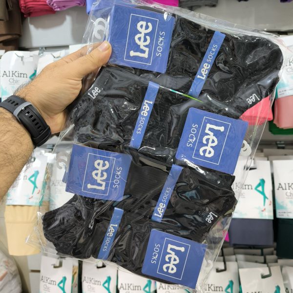 (12جفتی) جوراب اسپرت مارک دوخت طرح برند مشکی مارک صالحی - Image 7