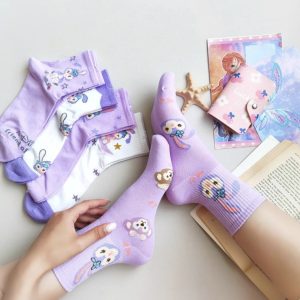 (۱۰جفتی) جوراب نیم ساق زنانه کد 3010 میمون لادن