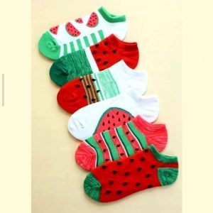 (۱۲جفتی) جوراب مچی زنانه طرح یلدایی ج لادن