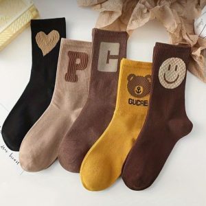 (10جفتی) جوراب ساقدار زنانه طرح pc تدی میکس کد 4018 شایسته