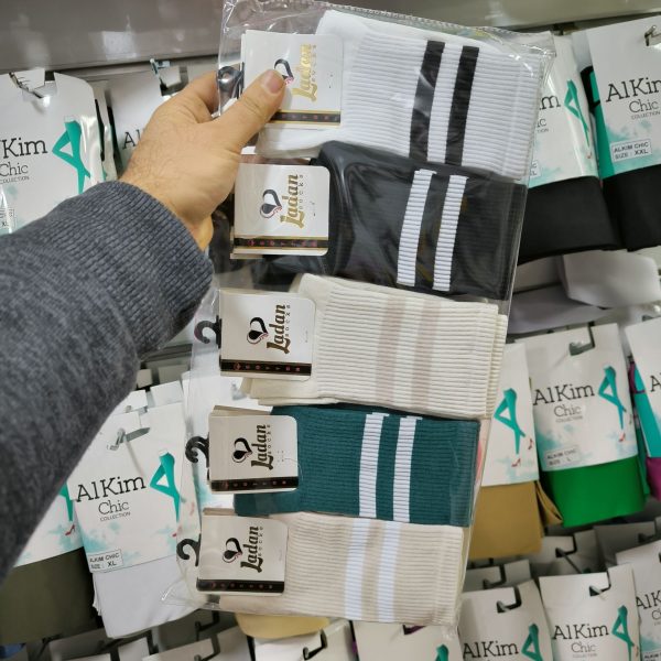 (10جفتی) جوراب ساقدار اسپرت کد 4007 دو رینگ لادن - Image 3