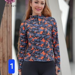 پیراهن نیم زیپ( آستین فینگری) کد 8210 ( تک عددی )