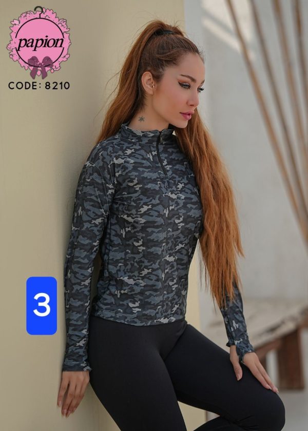 پیراهن نیم زیپ( آستین فینگری) کد 8210 ( تک عددی ) - Image 3