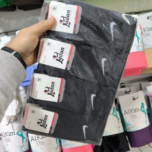 (12جفتی) جوراب ساقدار اسپرت پک کلا مشکی نایک زنجان لادن