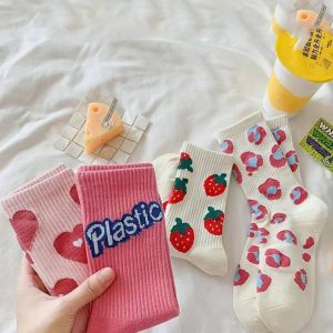 (10جفتی) جوراب ساقدار زنانه طرح plastic کد 4017 لادن