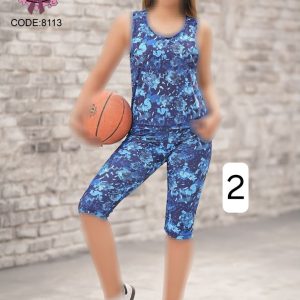 ست رکابی و شلوارک ورزشی کد 8113 (تک عددی)