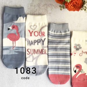 (۱۰ جفتی) جوراب مچی زنانه تخت فلامینگو کد 1083 لادن