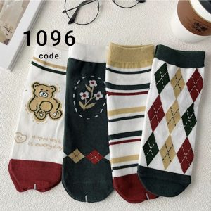 (۱۰ جفتی) جوراب مچی زنانه تخت تدی اسکاچی کد 1096 لادن