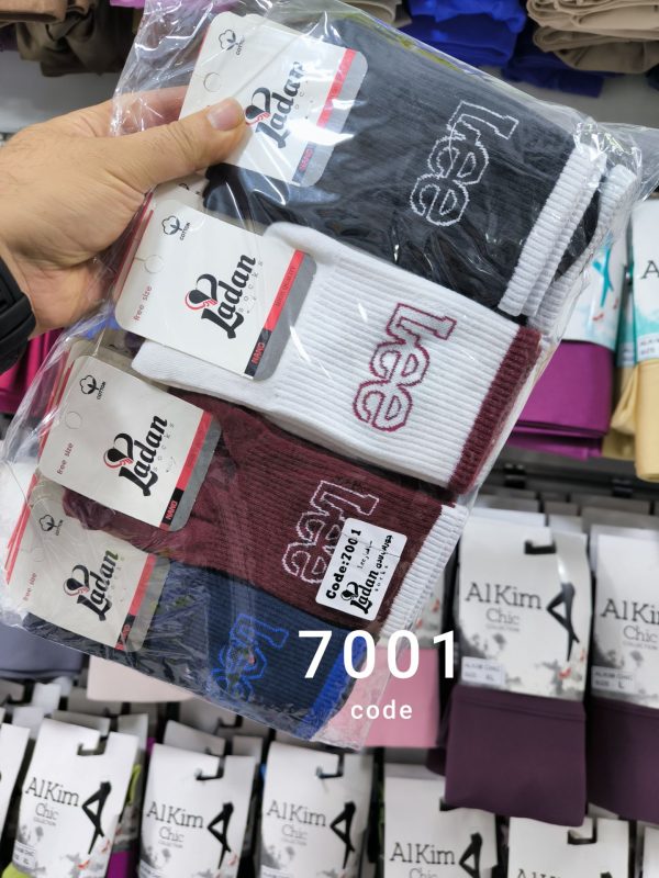 (12جفتی) جوراب ساقدار اسپرت طرح lee کد 7001 لادن - Image 2