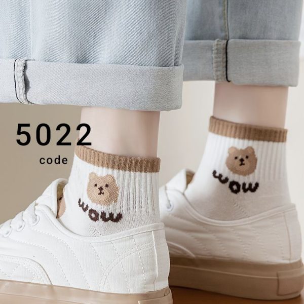 (12 جفتی) جوراب مچی زنانه تدی wow کد 5022 لادن