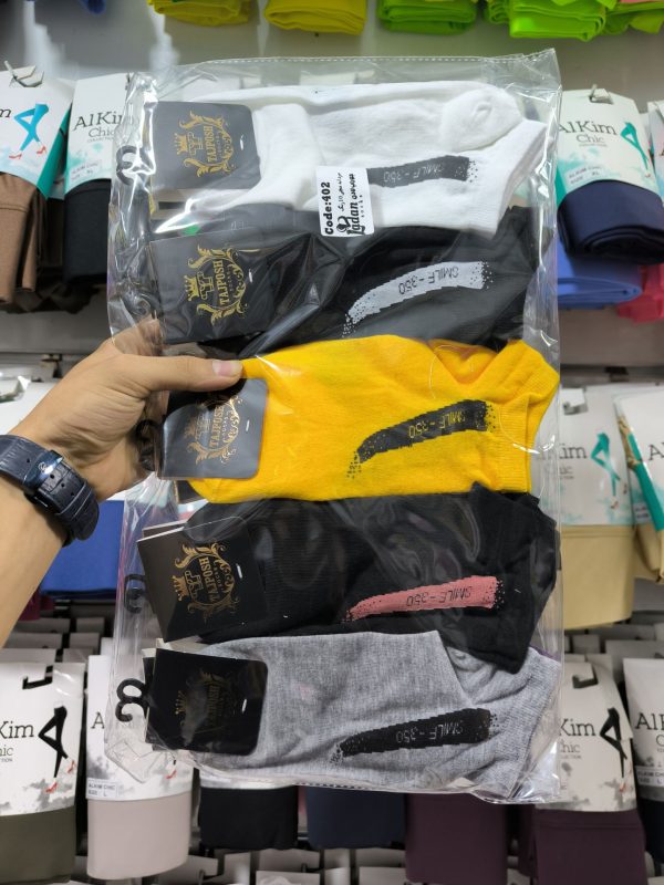 (۱۰ جفتی) جوراب مچی مردانه طرح بغل 350 کد 402 تاج پوش - Image 2