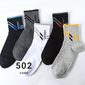 (10جفت) جوراب نیم ساق مردانه طرح کج خط کد 502 تاج پوش