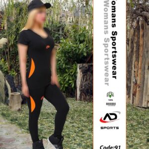 ( تک عددی ) ست تیشرت و شلوار نوار نارنجی کد 2136