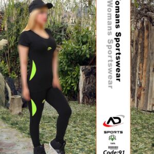 ( تک عددی ) ست تیشرت و شلوار نوار سبز کد 2136