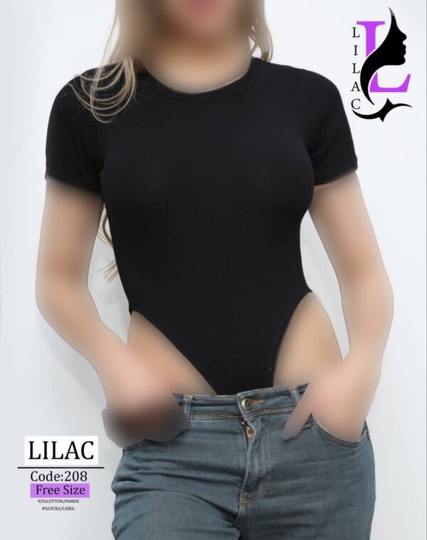 ( 6 عددی ) بادی آستین داری یقه گرد لی لاک کد 412 - Image 3
