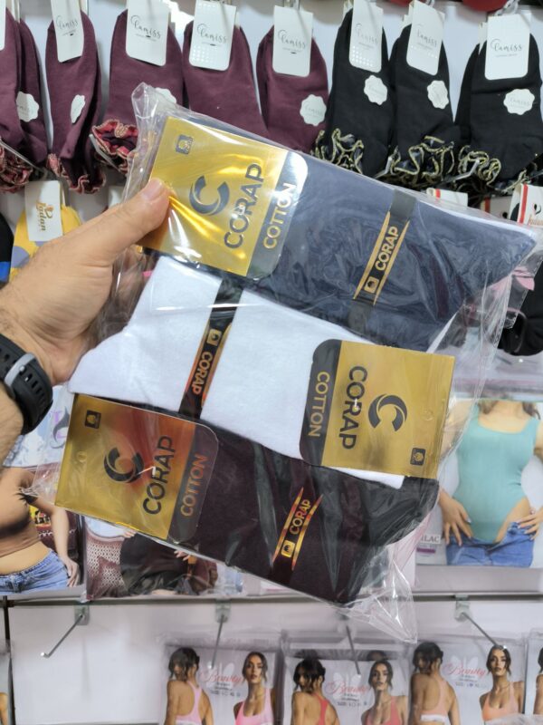 (12 جفتی) جوراب مردانه کلاسیک الوان طرح ریز مارک corap - Image 2