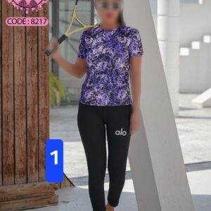 ( تک عددی ) ست تیشرت و شلوار ورزشی زنانه طرح 1 کد 8217