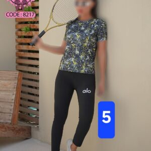 ( تک عددی ) ست تیشرت و شلوار ورزشی زنانه طرح 5 کد 8217