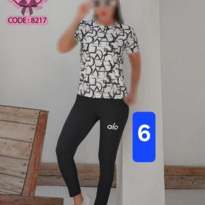 ( تک عددی ) ست تیشرت و شلوار ورزشی زنانه طرح 6 کد 8217