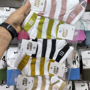 (۱۰ جفتی) جوراب مچی زنانه رینگی طرح M مارک mod land لادن