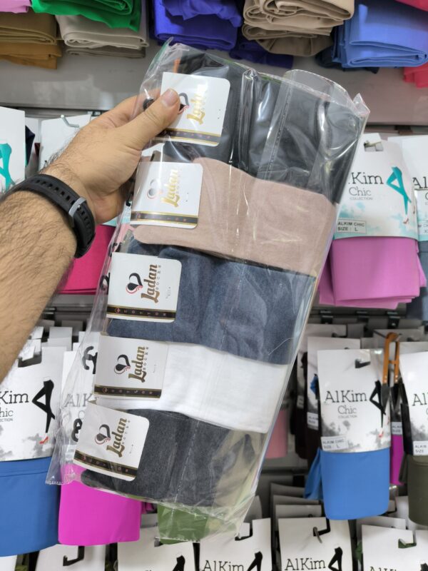 (10جفتی) جوراب زیر زانو (سه ربع) ده رنگ ساده کد 4032 لادن - Image 2
