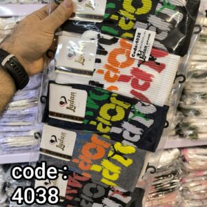 (10جفتی) جوراب ساقدار اسپرت طرح جردن آبرنگی کد 4038  لادن
