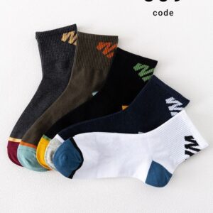 (10جفت) جوراب نیم ساق مردانه طرح WHM کد 509 پاران