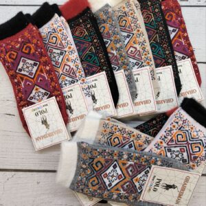 (12جفتی) جوراب مچی زنونه گلیمی مچ موهر صالحی