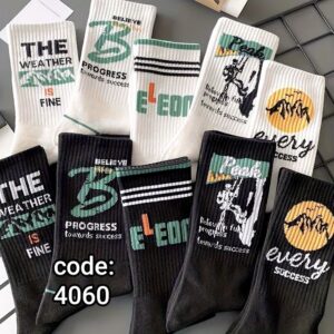 (10جفتی) جوراب ساقدار اسپرت طرح B میکس کد 4060 لادن