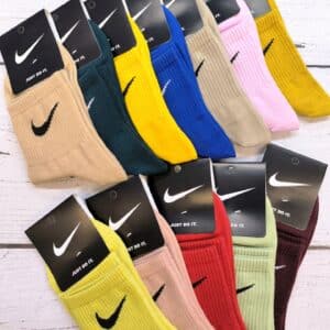 (12 جفتی) جوراب نیم ساق اسپرت نایک 12 رنگ ایده آل