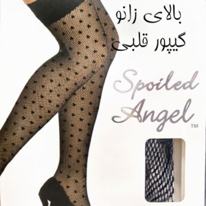 (6جفتی) جوراب بلند زنونه بالای زانو زنونه گیپوری قلبی angel