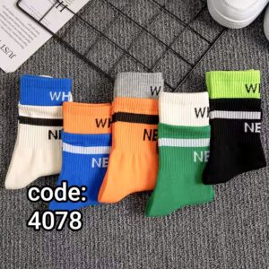 (10جفتی) جوراب ساقدار زنانه طرح what کد 4078 لادن